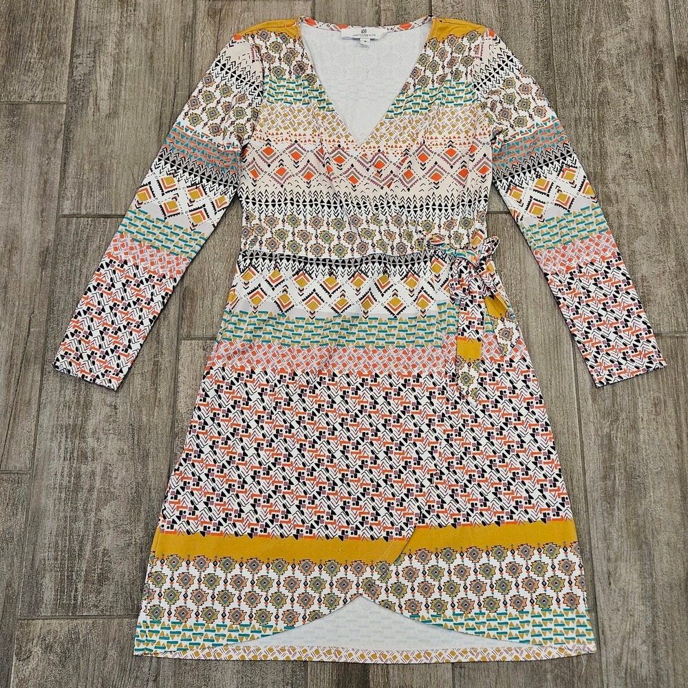 Jean-Pierre Klifa Kimono Short Dress Graffix Womens Size‎ S Multi Resort Wear
